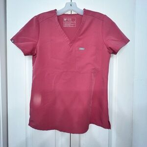 Figs XS Catarina One-Pocket Scrub Top - Quartz (Breast Cancer Awareness)